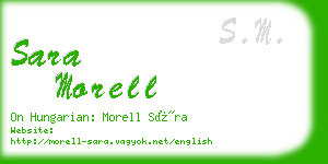 sara morell business card